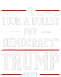 Trump 2024 I Took A Bullet For Democracy Full Zip Hoodie