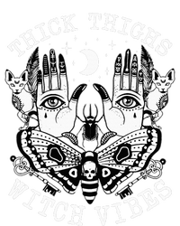 Thick Thighs Witch Vibes Witches Halloween Costume Women's V-Neck T-Shirt