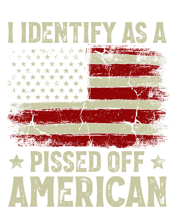 Vintage American Flag I Identify As A Pissed Off American Kids Long Sleeve Shirt