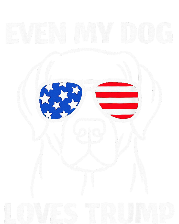 Labrador Dog Sunglasses Usa Flag Even My Dog Loves Trump High Crown Mesh Back Trucker Hat