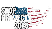 Stop Project 2025 Anti Trump American Flag T-Shirt