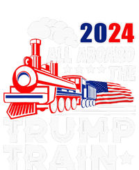 Trump 2024 All Aboard The Trump Train Usa American Flag T-Shirt