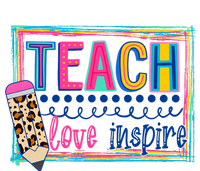 Cute Teach Love And Inspire Teacher Back To School PosiCharge Competitor Tank