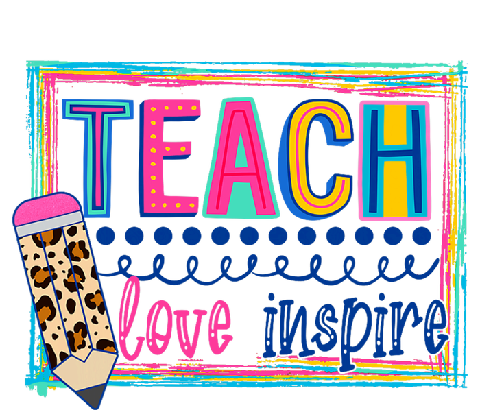 Cute Teach Love And Inspire Teacher Back To School PosiCharge Competitor Tank