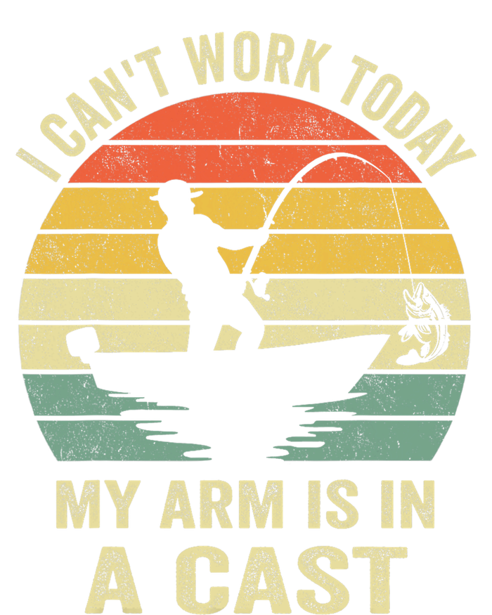 Funny Fisherman I CanT Work Today My Arm Is In A Cast T-Shirt