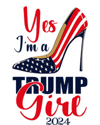 Yes IM A Trump Girl Stilettos High Heel Us Flag Trump 2024 Women's V-Neck T-Shirt