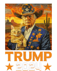 Western Cowboy Trump 2024 And Cat Patriotic T-Shirt