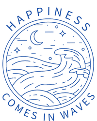 Happiness Comes In Waves Wave Surfer Surf Ocean Beach Lover Toddler T-Shirt