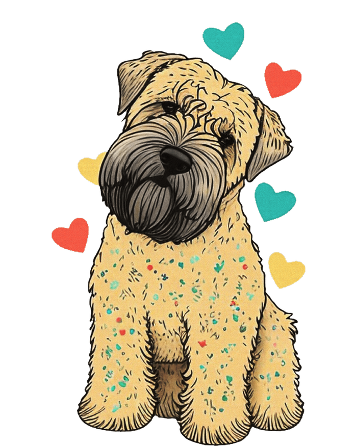 I Love My Soft Coated Wheaten Terrier Dog Valentines Heart Ceramic Star Ornament