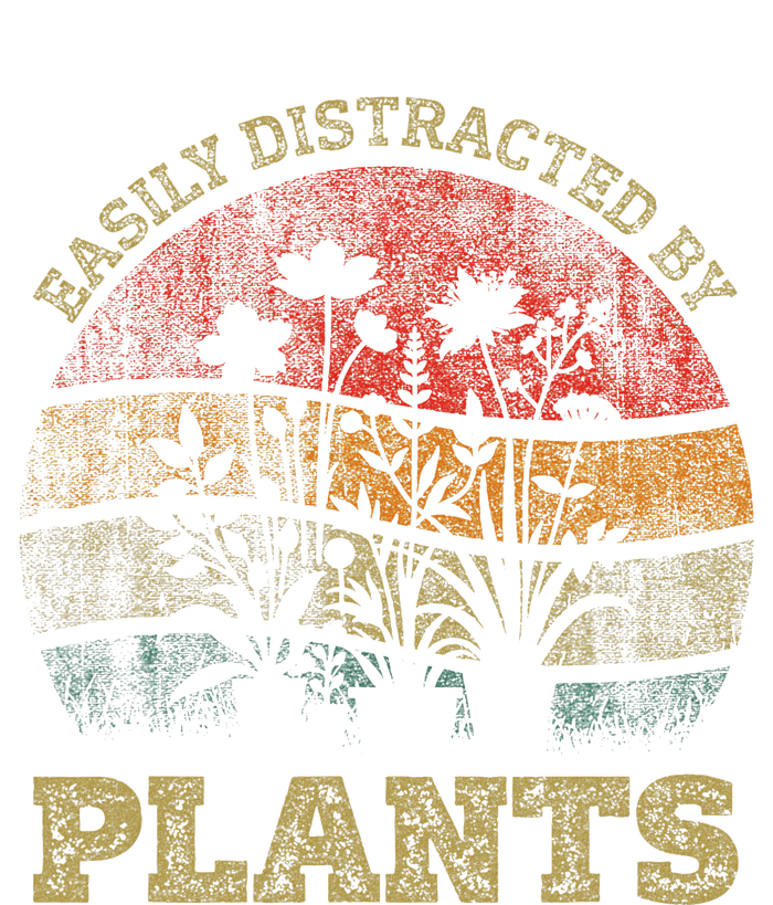 Retro Vintage Easily Distracted By Plants For Plants Lover T-Shirt