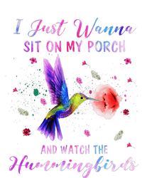 Sit On My Porch And Watch The Hummingbirds Funny Bird Lover Metallic Star Ornament