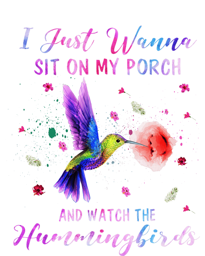 Sit On My Porch And Watch The Hummingbirds Funny Bird Lover Metallic Star Ornament