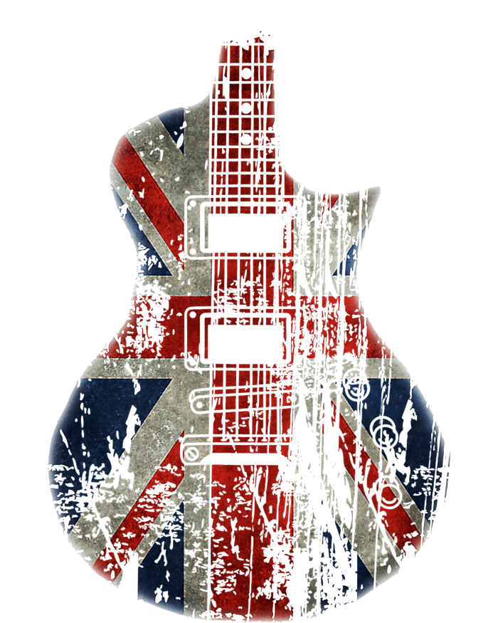 Vintage Guitar British Jack Union Flag Rock Guitarist City Backpack