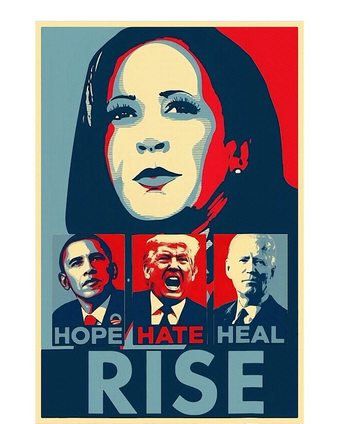 Hope Hate Heal Rise Kamala 2024 For President Campaign Tall T-Shirt