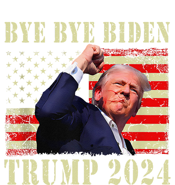 Funny Trump 2024 Bye Bye Biden Dropped Out Election 2024 Tie-Dye Long Sleeve Shirt