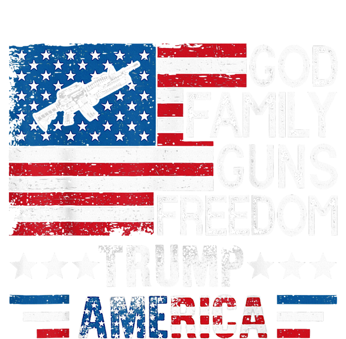 God Family Guns & Freedom Pro Trump 2024 Maga American Flag Toddler Hoodie