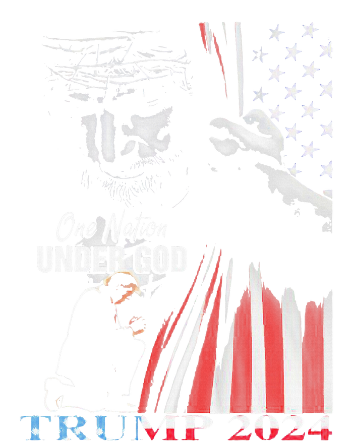 One Nation Under God Trump 2024 God American Flag Tie-Dye Long Sleeve Shirt