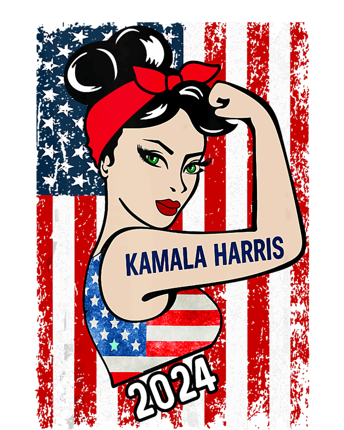 America Flag Vote 47 Kamala Harris 2024 President Sustainable Knit Beanie