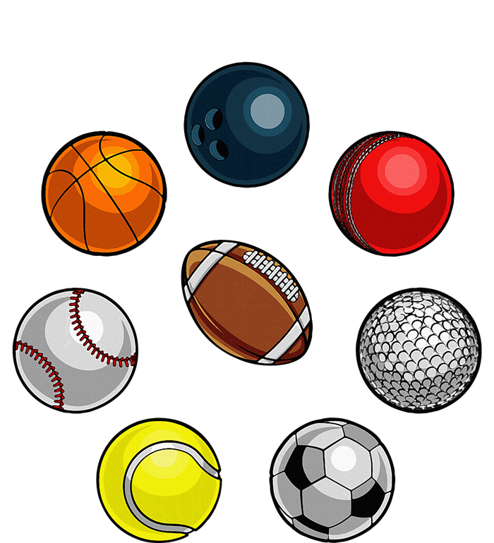 Cartoon Sports Balls Design T-Shirt