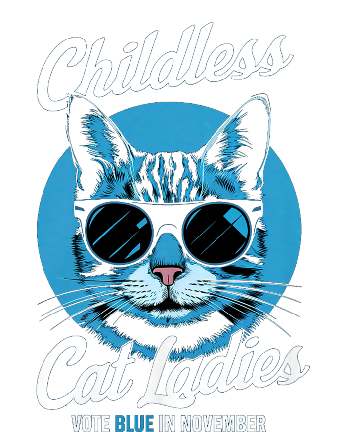 Childless Cat Ladies Vote Blue In November Democrats Liberal Womens Funnel Neck Pullover Hood