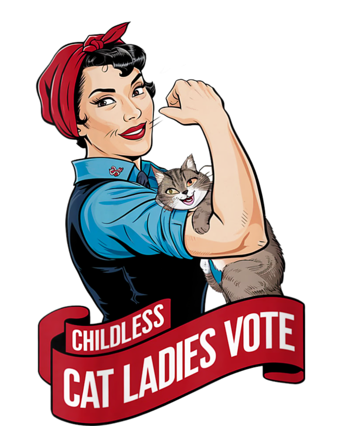 Funny Vintage Childless Cat Ladies Vote Rosie The Riveter Mesh Reversible Basketball Jersey Tank