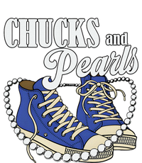 Chucks And Pearls IM With Her Kamala 2024 Women's Tri-Blend 3/4-Sleeve Raglan Shirt