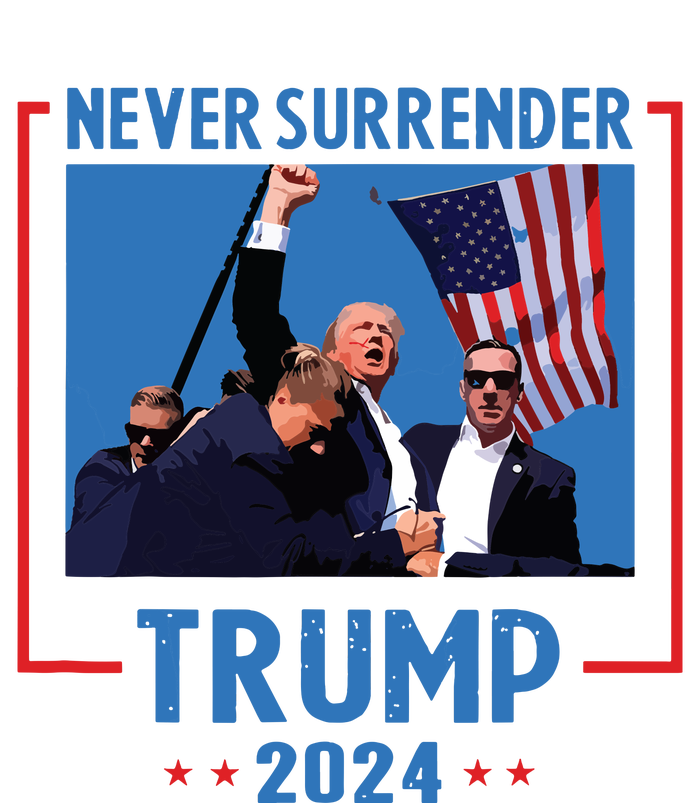 Never Surrender Trump 2024 Performance Long Sleeve Polo