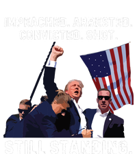 Impeached Arrested Convicted Shot Still Standing Trump 2024 Short Acrylic Beanie