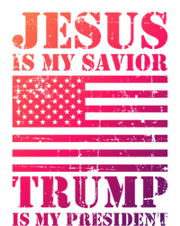 American Flag Jesus Is My Savior Trump Is My President Gift T-Shirt