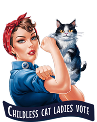 Childless Cat Ladies Vote Rosie The Riveter Dry Zone Grid Polo