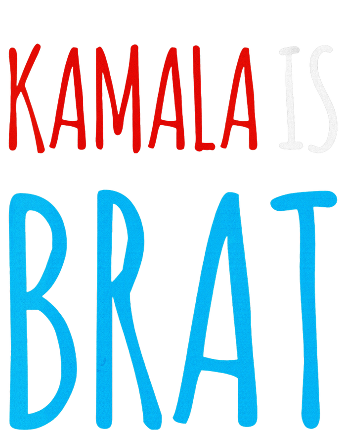 Kamala Is Brat V Neck Women's Tri-Blend 3/4-Sleeve Raglan Shirt