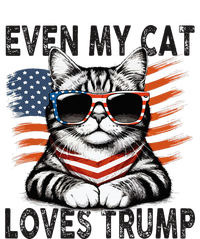 Even My Cat Loves Trump Patriotic American Flag Sunglasses T-Shirt