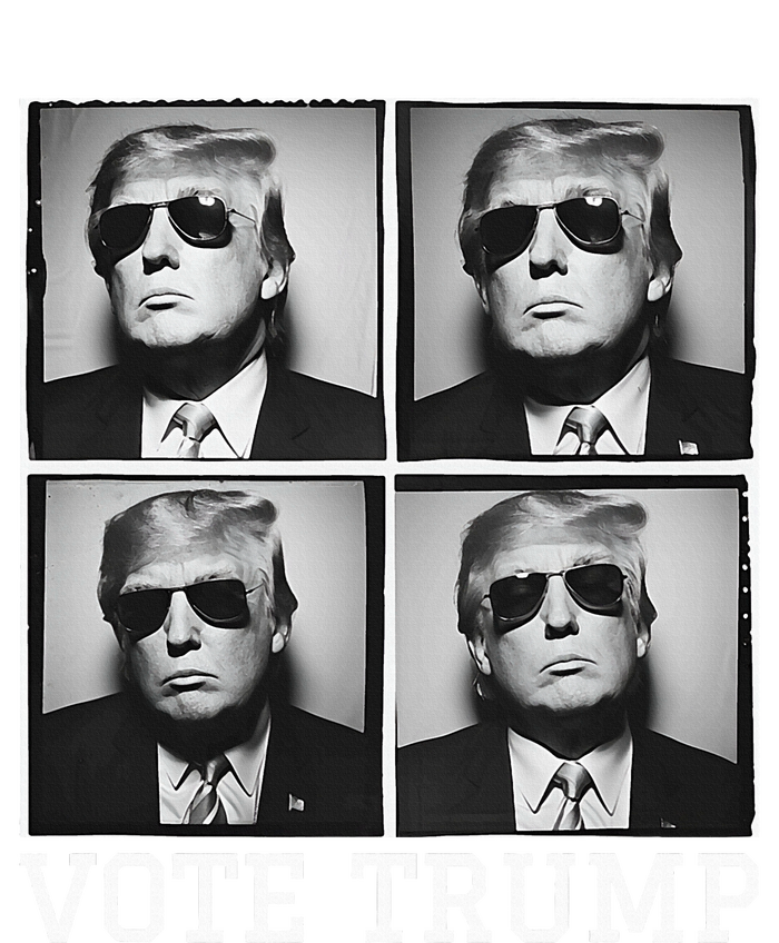 Vote Trump Photobooth Badass Trump In Sunglasses Flexfit Unipanel Trucker Cap