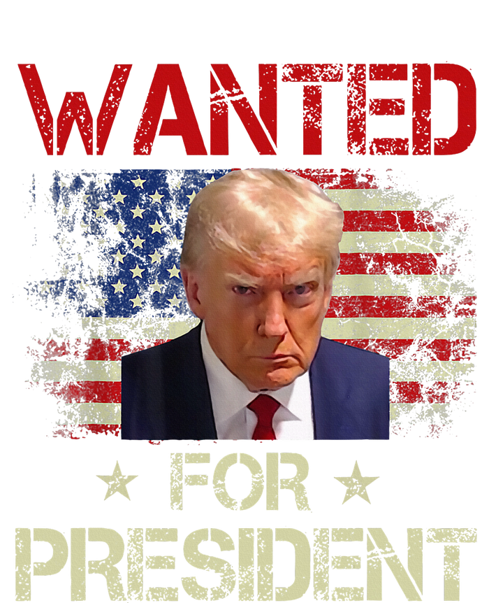 Wanted Donald Trump For President 2024 Usa Flag Vintage T-Shirt