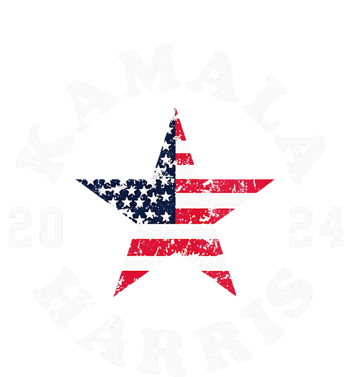 Kamala Harris 2024 President American Flag Vote Kamala Vneck Women's Racerback Cropped Tank