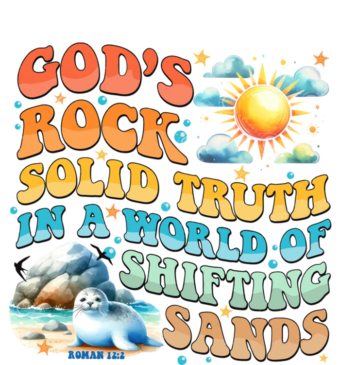 Retro GodS Rock Solid Truth Summer Camp Vbs 2024 Gift Short Acrylic Beanie