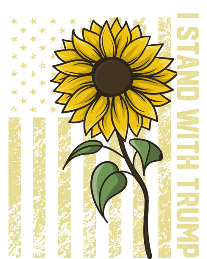 I Stand With Trump 2024 Vintage Us Flag With Sunflower Gift T-Shirt