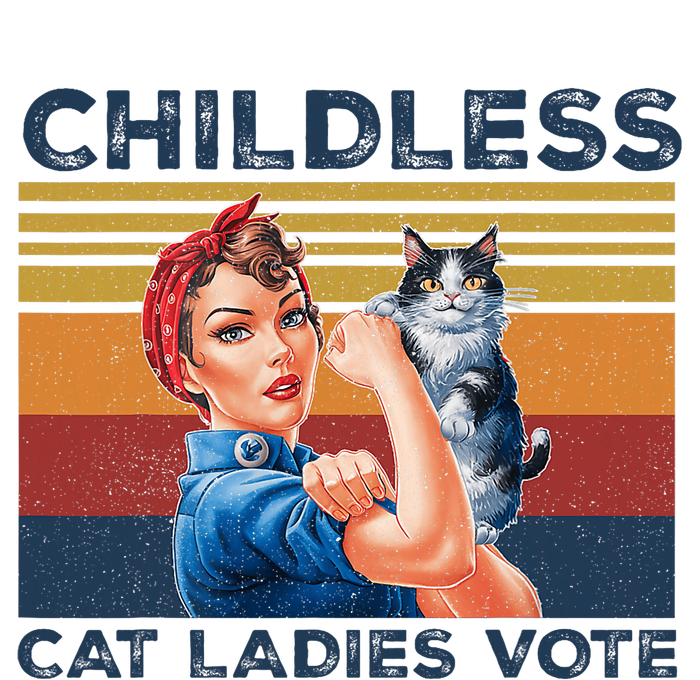 Funny Cat Childless Cat Ladies Vote The Riveter Retro T-Shirt