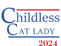 Childless Cat Lady 2024 Ladies Is Voting Kamala Women's T-Shirt