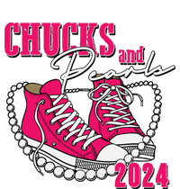 Chucks And Pearls Im With Her Kamala 2024 7-Panel Snapback Hat