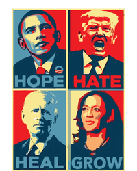 Kamalaharris 2024 President Campaign Hope Hate Heal Grow T-Shirt