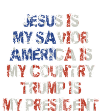 Jesus Is My Savior Americas My Country Trump Is My President Cute Gift Canvas