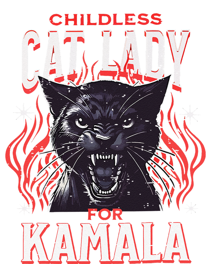 Childless Cat Lady For Kamala Harris 2024 President Election T-Shirt