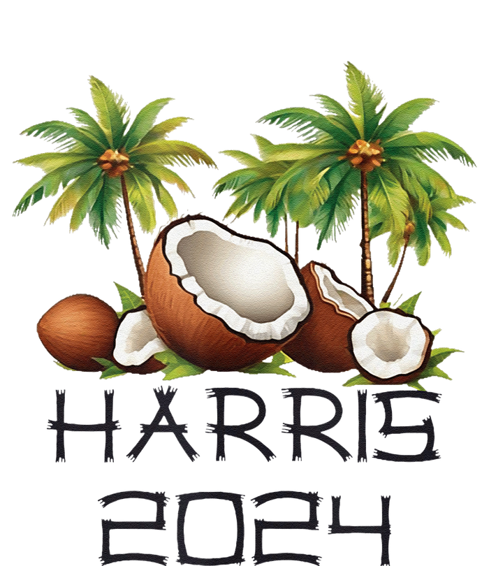 Coconut Tree Kamala Harris 2024 President Vote Blue T-Shirt