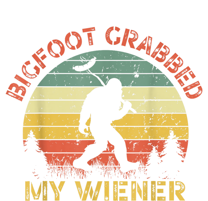 Funny Retro Bigfoot Bigfoot Grabbed My Wiener Design Full Zip Hoodie