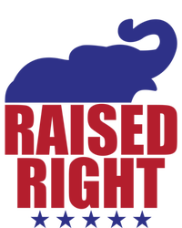 Raised Right Donald Trump Supporter Republican Elephant Gift T-Shirt