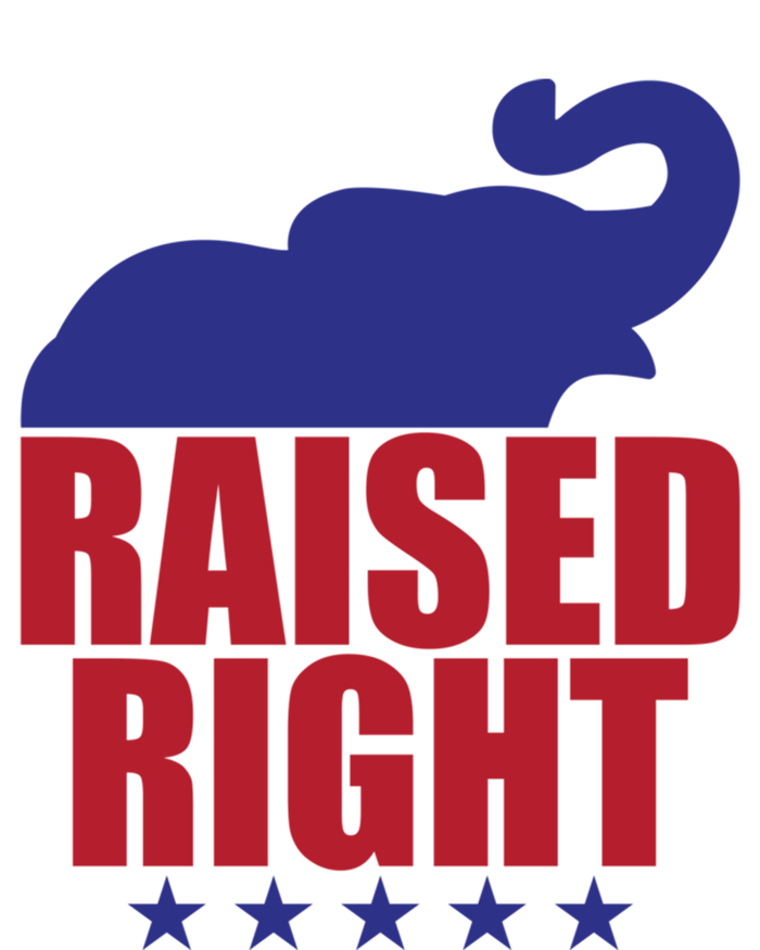 Raised Right Donald Trump Supporter Republican Elephant Gift T-Shirt