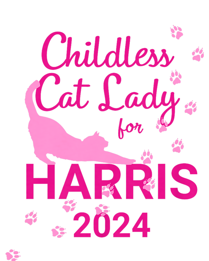 Childless Cat Lady For Harris 2024 T-Shirt