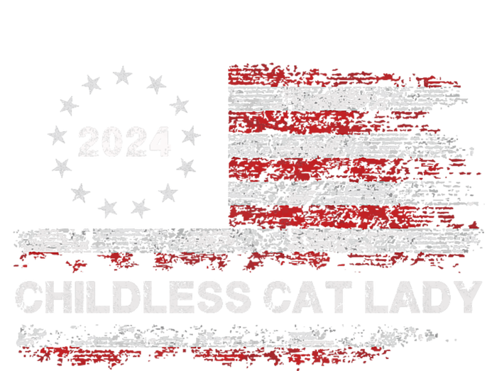 The Childless Cat Lady 2024 For President Us Flag Vintage Tote Bag