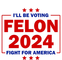 ILl Be Voting Felon 2024 Fight Merica Trump 2024 Meaningful Gift Stripe Pom Pom Beanie